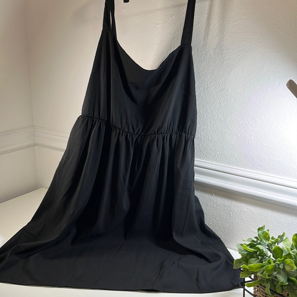 Never been worn Black adjustable strap summer dress